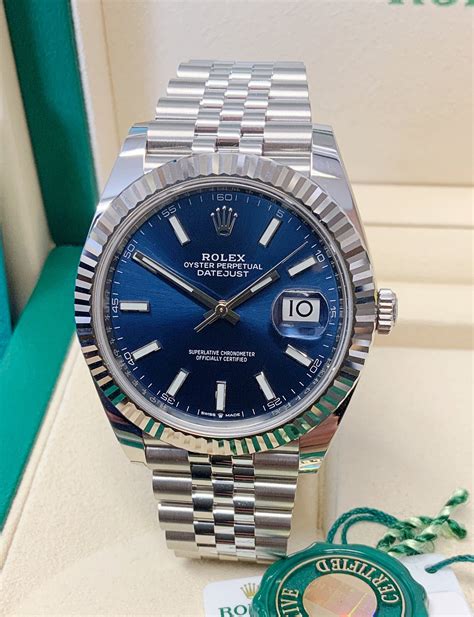 Rolex Datejust 41 41mm Blue Dial 2017 LC100 